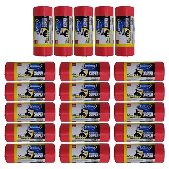 Pachet - 20 x Saci menajeri, Sano Optima, 60 litri Pachet - 20 x Saci menajeri, Sano Optima, 60 litri