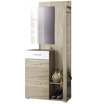 Cuier Genarom CUBA 24 DSW CU Stejar Sonoma/Alb , 84 x 192 x 36 cm Cuier Genarom CUBA 24 DSW CU Stejar Sonoma/Alb , 84 x 192 x 36 cm