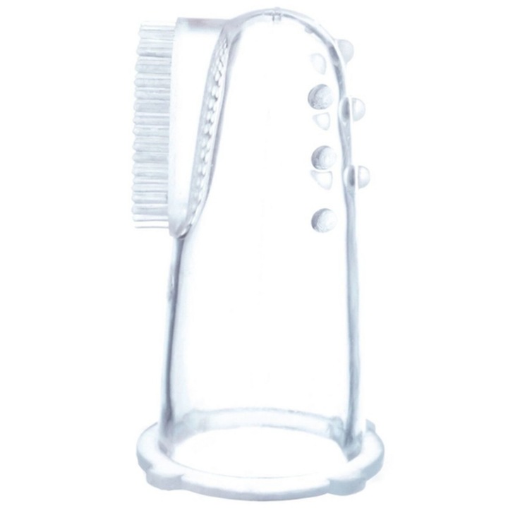 Degetar din silicon pentru masajul gingiilor Akuku A0263A, Albastru