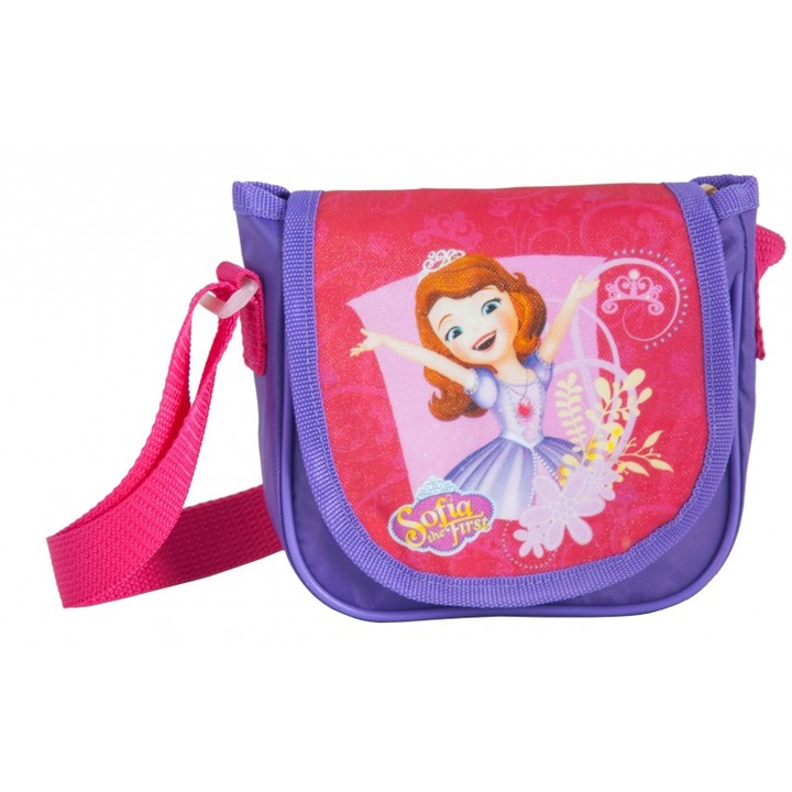 Детска чантичка за рамо PAS0 Sofia, DZE-302, розово/ лилаво, 17х15х5