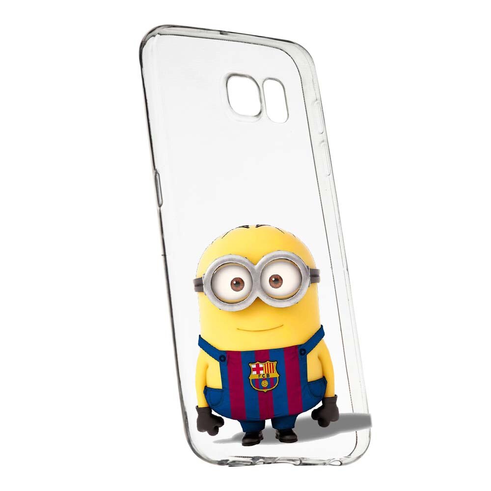 Husa de protectie Minion Football pentru Samsung Galaxy S7 Edge, rezistenta la uzura, anti-alunecare, din silicon Premium, 212