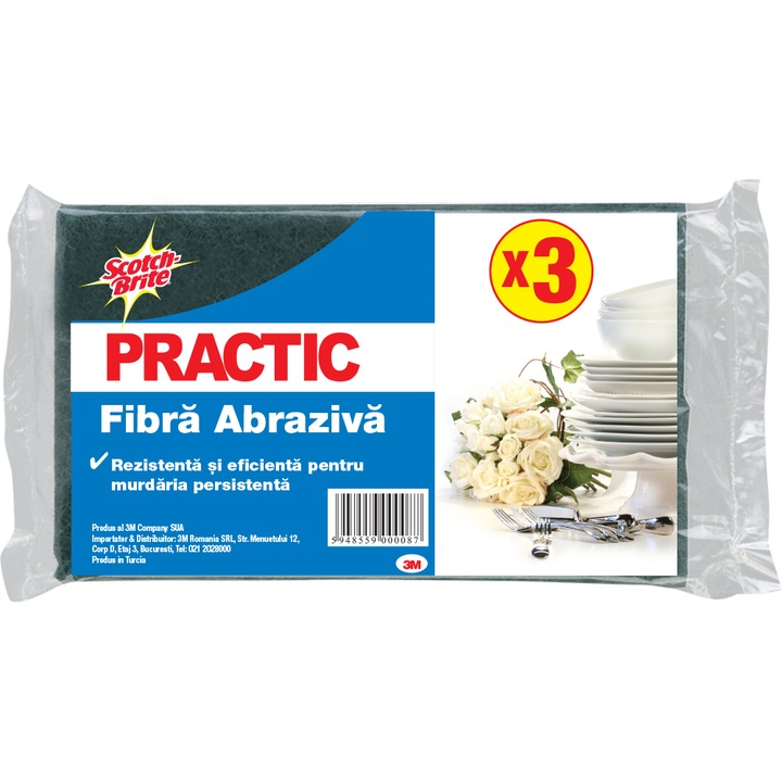 Laveta abraziva Practic, 3 buc