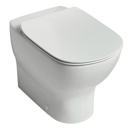 Vas de toaleta pe pardoseala Ideal Standard Tesi Aquablade pentru rezervor ingropat, cu capac subtire, inchidere lenta