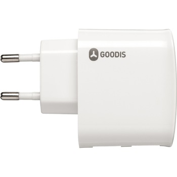 Incarcator de retea Goodis, dual USB, 2.1A, Alb Incarcator de retea Goodis, dual USB, 2.1A, Alb