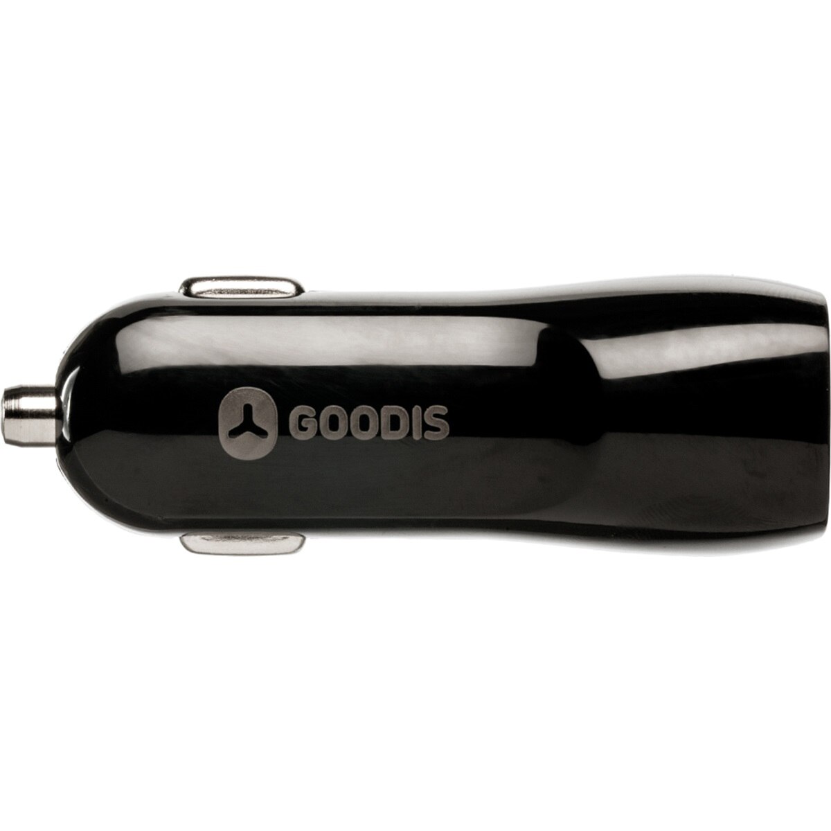 Incarcator auto Goodis, dual USB, Black