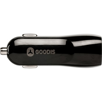 Incarcator auto Goodis, dual USB, Black Incarcator auto Goodis, dual USB, Black