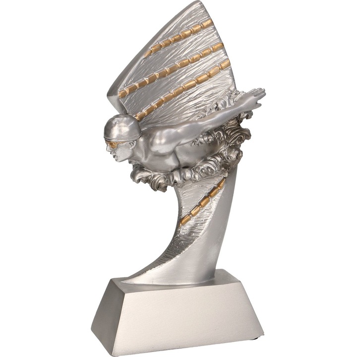 Trofeu Inot Sportiv din Rasina Argintie, 18 cm