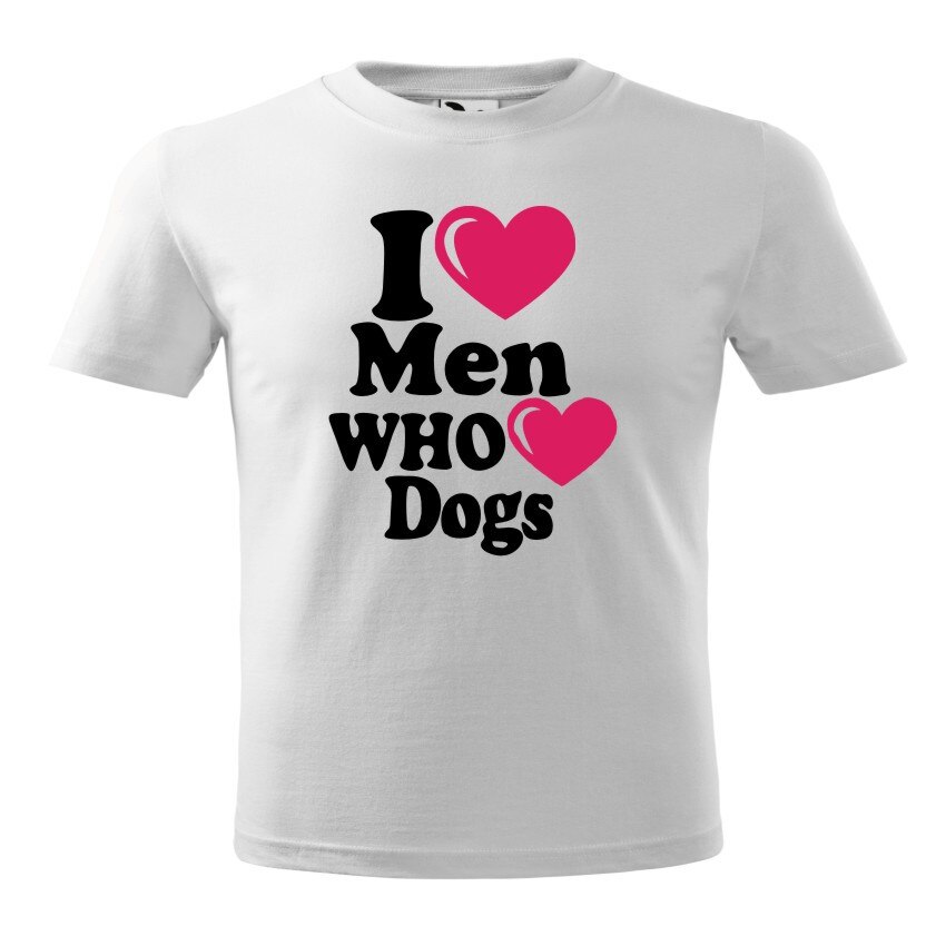 Tricou personalizat I love men who love dogs