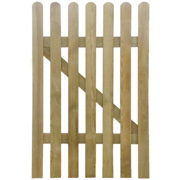 Poarta din lemn de pin tratat pentru gradina, vidaXL, Maro, 100 x 150 cm Poarta din lemn de pin tratat pentru gradina, vidaXL, Maro, 100 x 150 cm