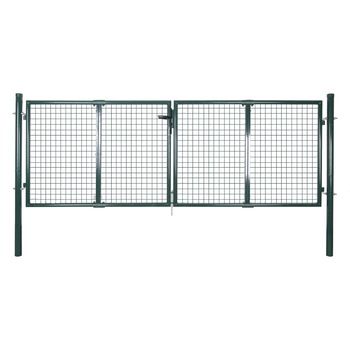 Poarta dubla de gard pentru gradina, vidaXL, 306 x 150 cm, Verde Poarta dubla de gard pentru gradina, vidaXL, 306 x 150 cm, Verde