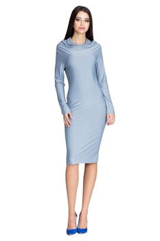Rochie de zi model 116334 Figl , Gri, L Rochie de zi model 116334 Figl , Gri, L