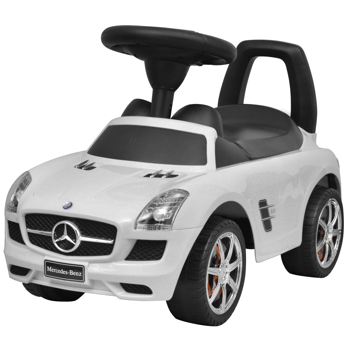 Masinuta pentru copii, Mercedes Benz, fara pedale vidaXL, Plastic, Alb