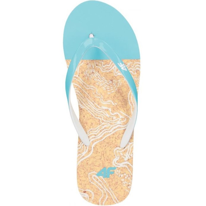 Slapi de dama 4F H4L19 KLD003, Albastru azur, 37