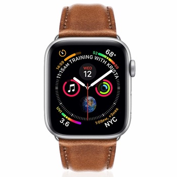 Curea piele compatibila Apple watch, 42-44mm, maro, business clasic, bratara curea ceas Curea piele compatibila Apple watch, 42-44mm, maro, business clasic, bratara curea ceas