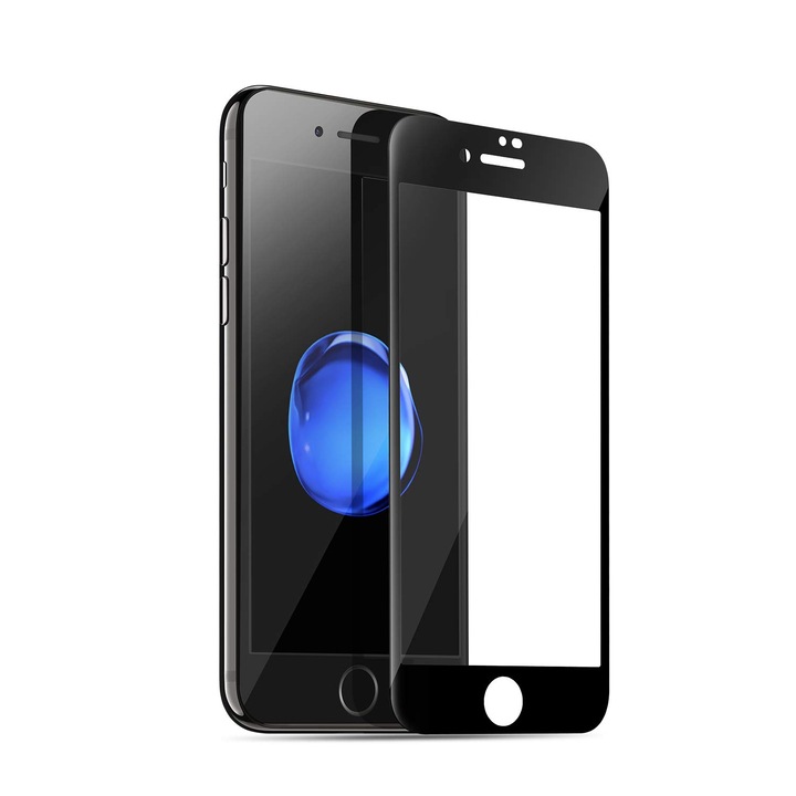 Стъклен протектор Smart Glass, за IPhone 7/8, 9D Full Glue Cover, Черен