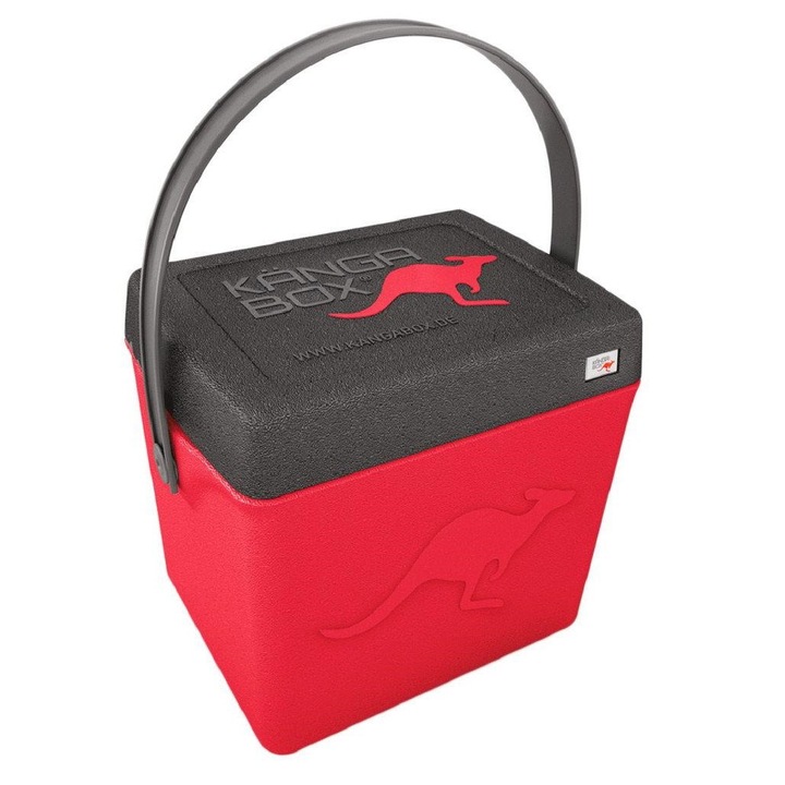 Cutie termoizolanta pentru transport cu capac, Kangabox Trip, exterior 380x285x365mm, interior 300×220×310mm, rosu