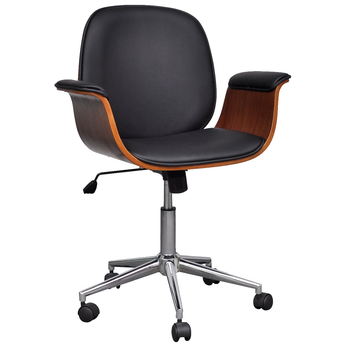 Scaun pentru birou, din piele artificala, vidaXL, multicolor, 69,5 x 61 x (86 - 98) cm