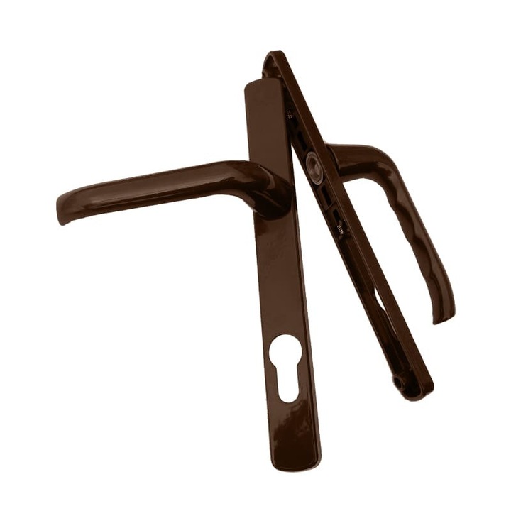 Maner usa, Winx, model Miray, din aluminiu, latime sild 25mm, interax 85mm, maro inchis