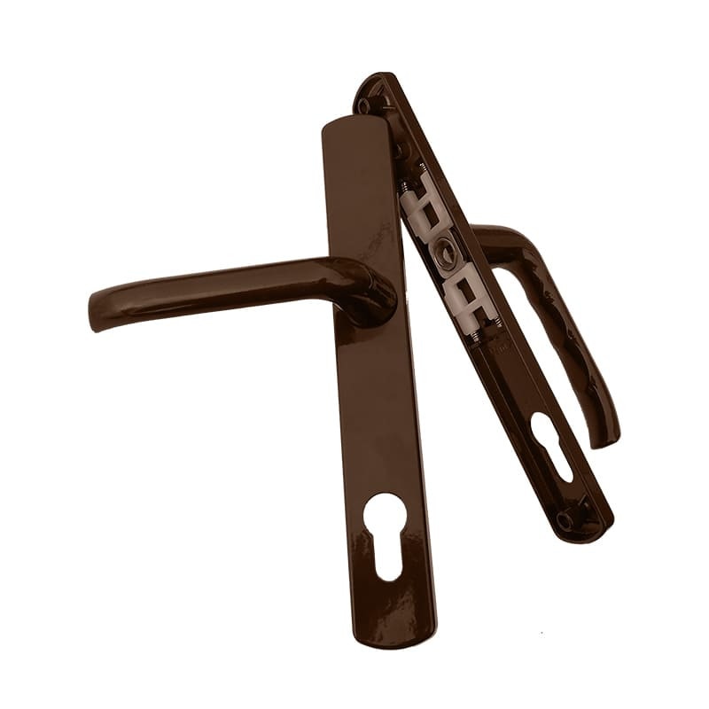 Maner usa, Winx, model Miray, din aluminiu, latime sild 34mm, interax 85mm, maro inchis