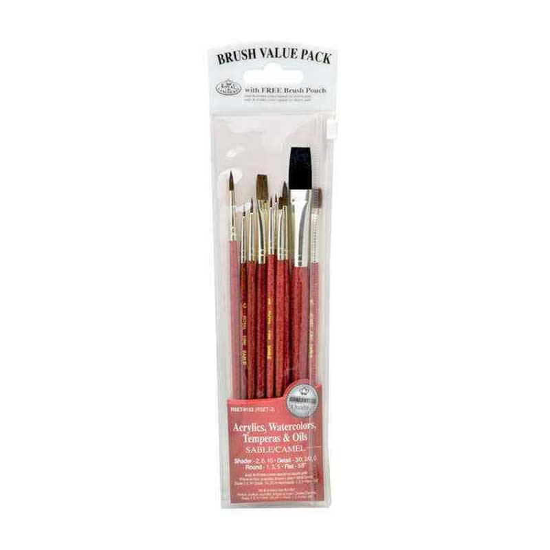 Set 10 pensule fir natural sable gama Royal Brush Selection