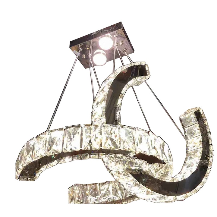 LED csillár K9 kristályok, elegáns függő lámpa Kristály kristály medál 80W L8231