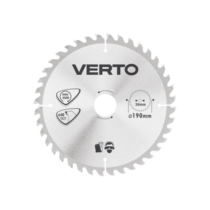 Disc fierastrau circular, 190 x 30 mm, 40 de dinti, 61H124 Verto