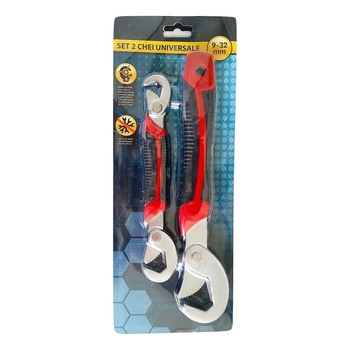 Set doua chei universale SPRINTER 426151, 9-32 mm dimensiune, autoreglabila, otel, finisaj din crom Set doua chei universale SPRINTER 426151, 9-32 mm dimensiune, autoreglabila, otel, finisaj din crom