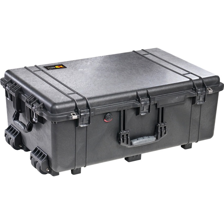 Peli Protector Case 1650EU твърда количка с 4 колела, черна, БЕЗ предварително изрязана гъба Pick n Pluck