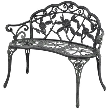 Banca de gradinacu model, 2 locuri, vidaXL, Aluminiu, Verde, 100 x 54 x 80 cm Banca de gradinacu model, 2 locuri, vidaXL, Aluminiu, Verde, 100 x 54 x 80 cm