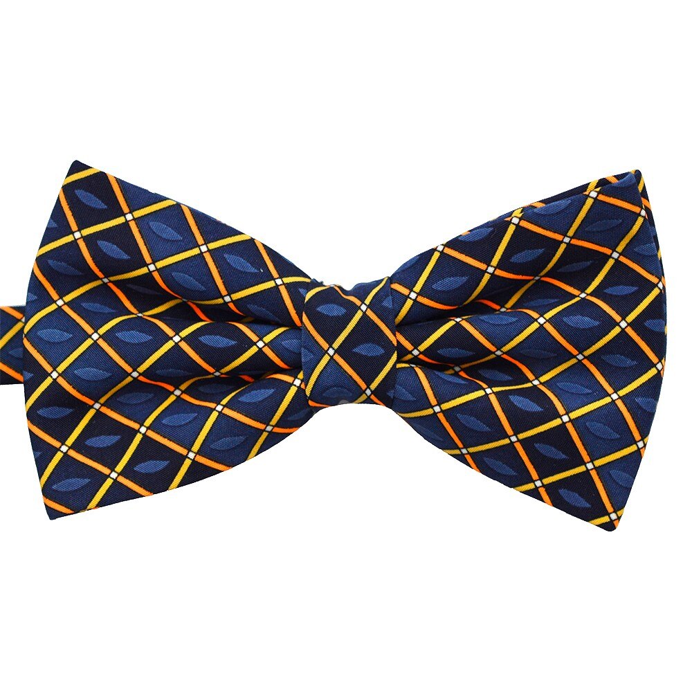 Papion indigo cu model abstract portocaliu 1665