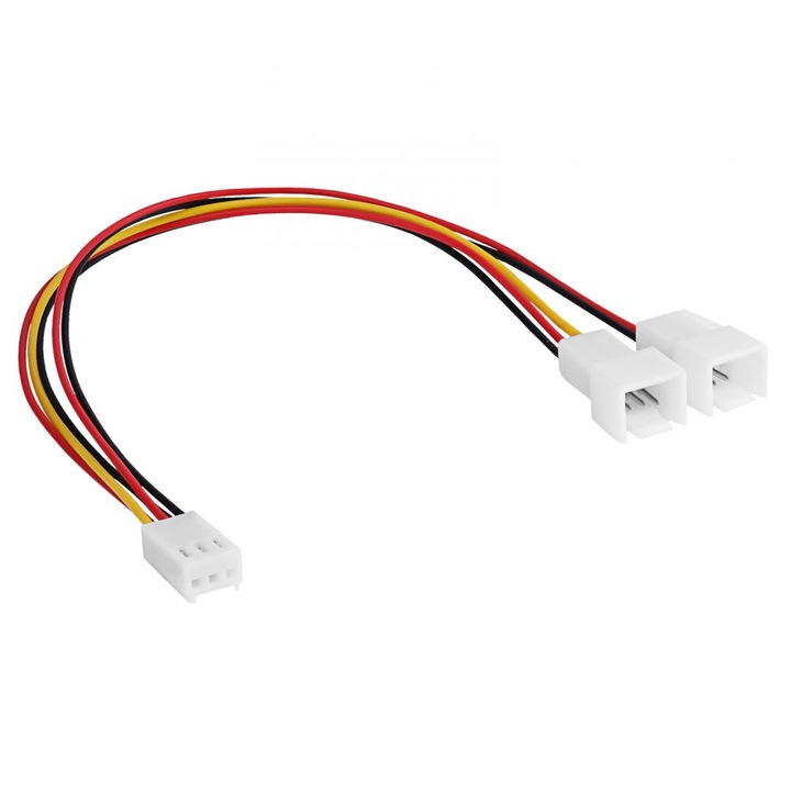 Akyga AK-CA-52 3-pin/2 x 3-pin adpater cable 0,15m, 215339, Kábel