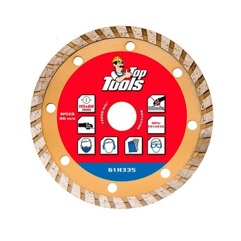 Disc diamantat segmentat Turbo, 115 x 22.2 mm, 61H335 Top Tools Disc diamantat segmentat Turbo, 115 x 22.2 mm, 61H335 Top Tools