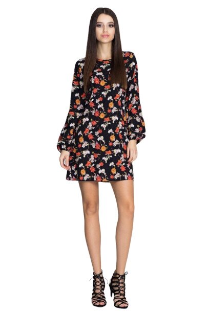 Rochie de zi model 116349 Figl , Negru, M