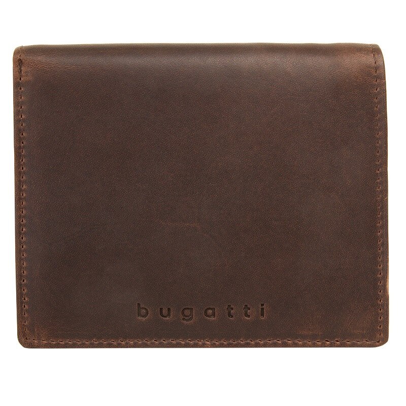 Bugatti, Portofel din piele Romano, RFID 10CC, Piele naturala, Maro