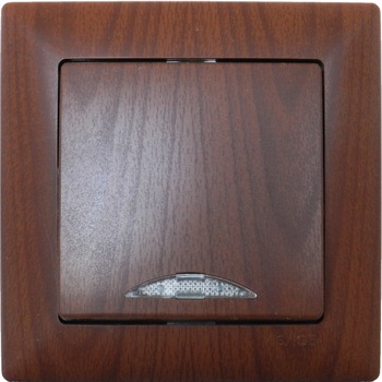 Intrerupator cu led VISAGE WENGE, pentru Interior, 10 A Intrerupator cu led VISAGE WENGE, pentru Interior, 10 A