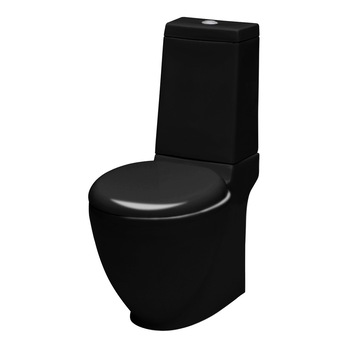Vas WC cu rezervor inclus, vidaXL, Ceramica, Negru, 39 x 66 x 84 cm Vas WC cu rezervor inclus, vidaXL, Ceramica, Negru, 39 x 66 x 84 cm