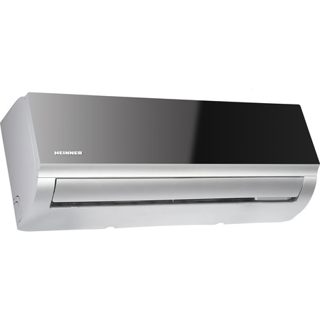 Aparat de aer conditionat Heinner Mirror 12000 BTU Wi-Fi, Clasa A++, Functie incalzire, Filtru cu densitate ridicata, Follow me, HAC-MRB12SLWIFI, negru oglinda cu carcasa argintie