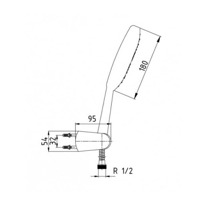 Комплект подвижен душ ECA, серия Tuna
