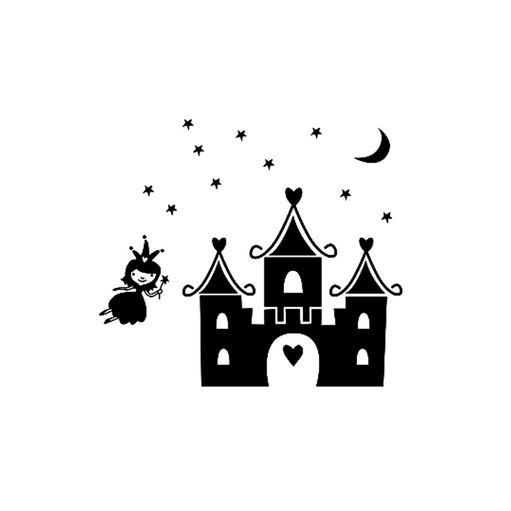 Sticker decorativ StickerStore Castel, 80x70 cm, Negru