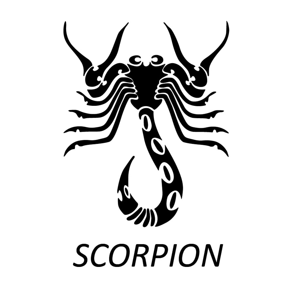 Sticker decorativ StickerStore Scorpion Zodiac, 80x57 cm, Negru