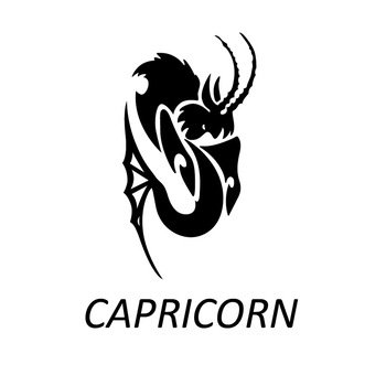 Sticker decorativ StickerStore Capricorn Zodiac, 60x44 cm, Negru Sticker decorativ StickerStore Capricorn Zodiac, 60x44 cm, Negru