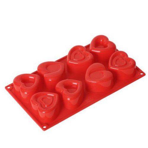 Forma Silicon Inima Ø7.5xh6.7cm, 8 cavitati