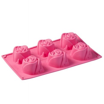 Forma Silicon Trandafiri Ø7.5xh4cm, 6 cavitati Forma Silicon Trandafiri Ø7.5xh4cm, 6 cavitati