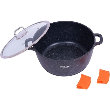 Cratita tip Tuci Bohmann 5,0 litri, 26X11.7 CM ,interior exterior granit, cu capac Cratita tip Tuci Bohmann 5,0 litri, 26X11.7 CM ,interior exterior granit, cu capac