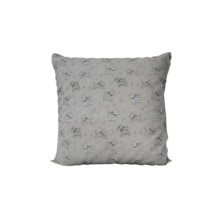 Калъфка за декоративна възглавница DOG gris, 45x45 см.