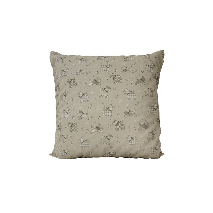 Калъфка за декоративна възглавница DOG beig, 45x45 см.