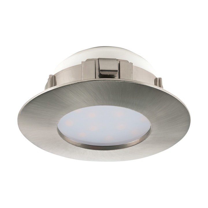 Spot incastrat PINEDA, 95819, LED, 6W, Ø 78, 500 Lumeni, 3000 K (Calda), Plastic / Nichel satinat