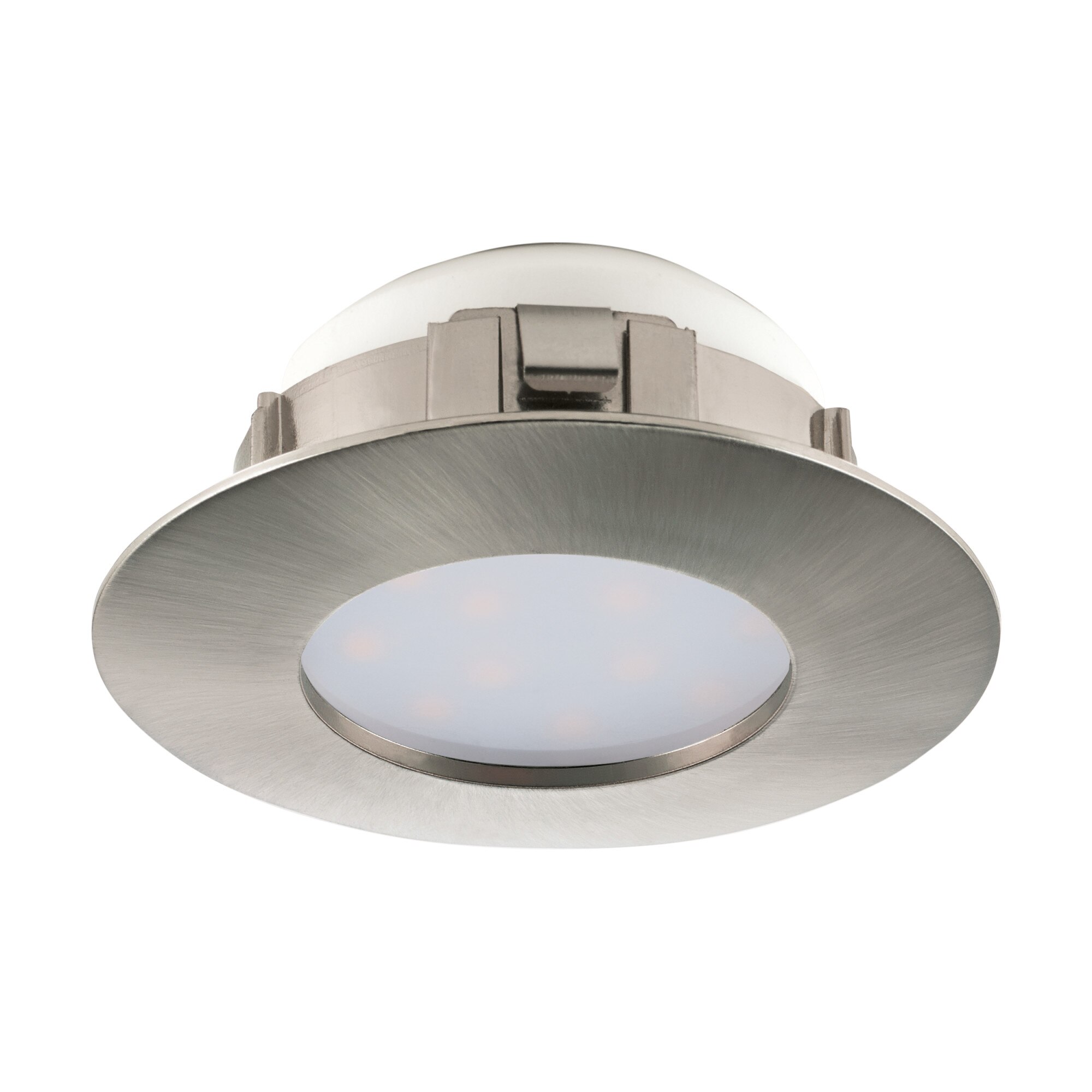Spot incastrat PINEDA, 95813, LED, 6W, Ø 78, 500 Lumeni, 3000 K (Calda), Plastic / Nichel satinat
