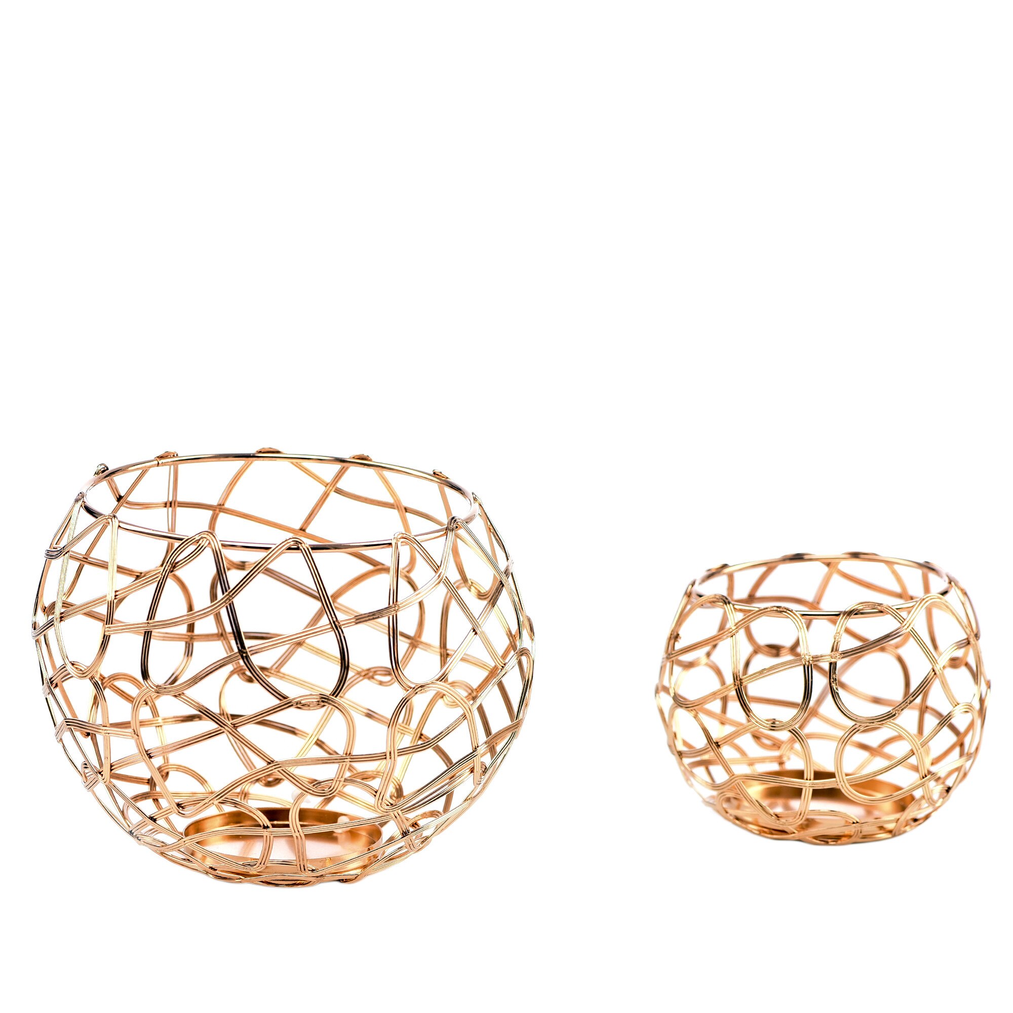 Suport lumanari TANO, realizate din otel, 2 bucati, 11 cm