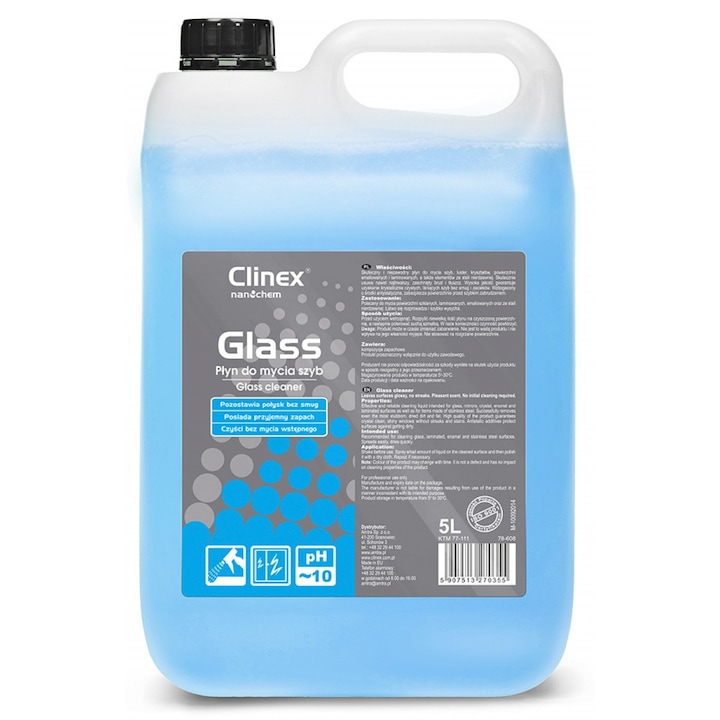 Solutie pentru curatat geamuri, Clinex Glass, 5L